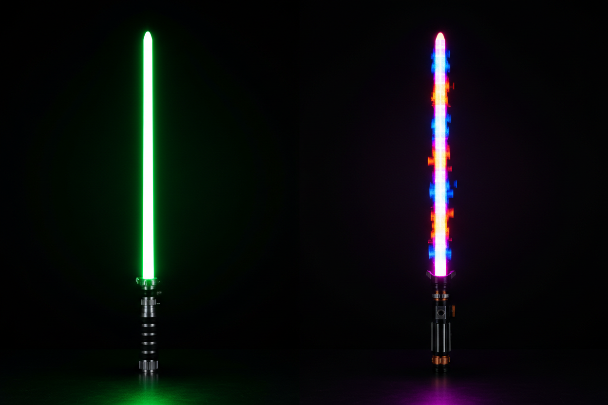 Baselit vs. Neopixel – welches Lichtschwert passt zu dir?