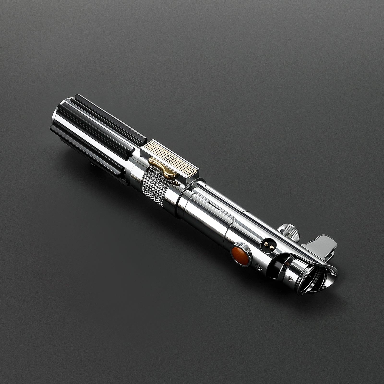 The Chosen Kristallkammer Lichtschwert – silbernes Premium-Hilt mit aufklappbaren Fenstern