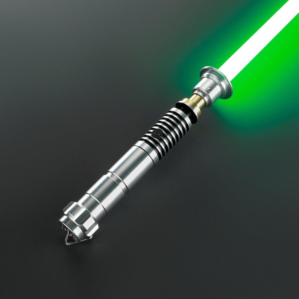 Hero Lichtschwert in Silber mit leuchtend grüner Klinge – Premium-Design mit 7/8 Zoll Klingendurchmesser