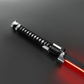 Ronin - Katana Klinge mit schwarzem Griff und silbernen Akzenten – Premium Lichtschwert