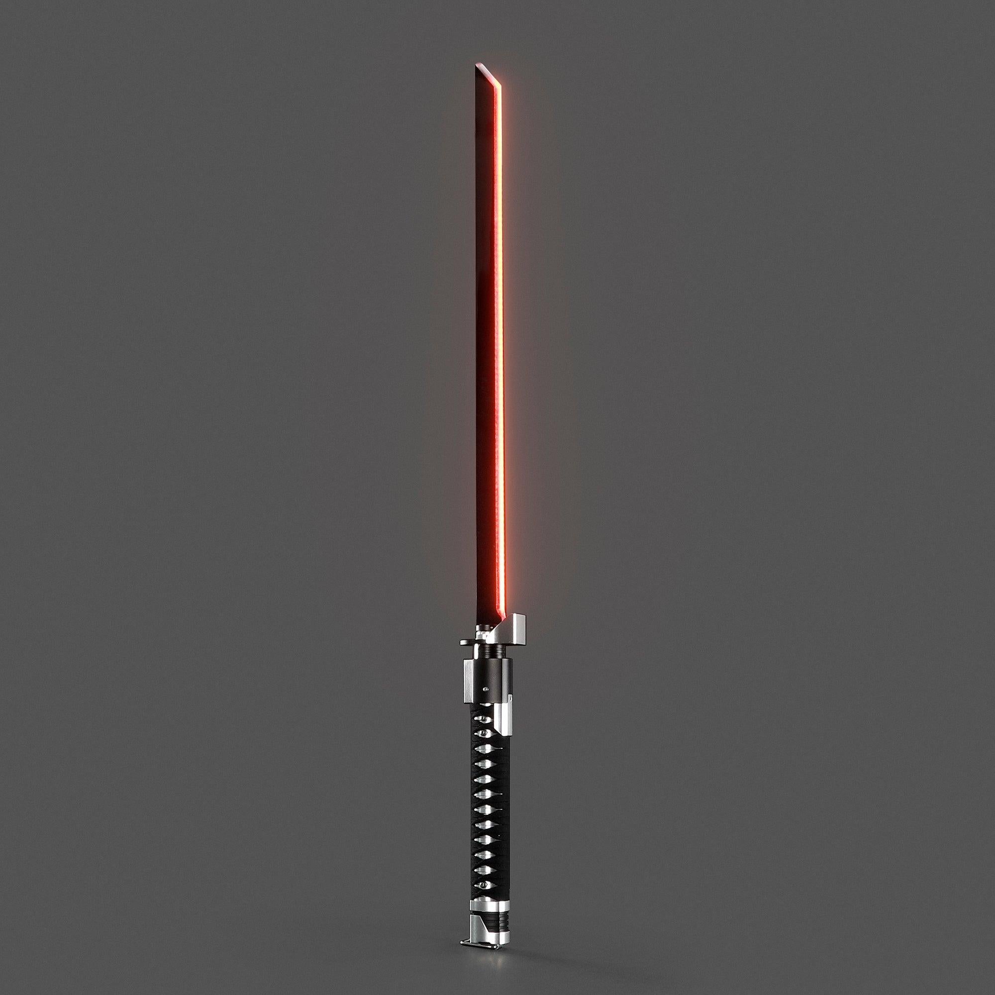 Ronin - Katana Klinge in Rot – schlankes Premium-Lichtschwert mit schwarzem Griff