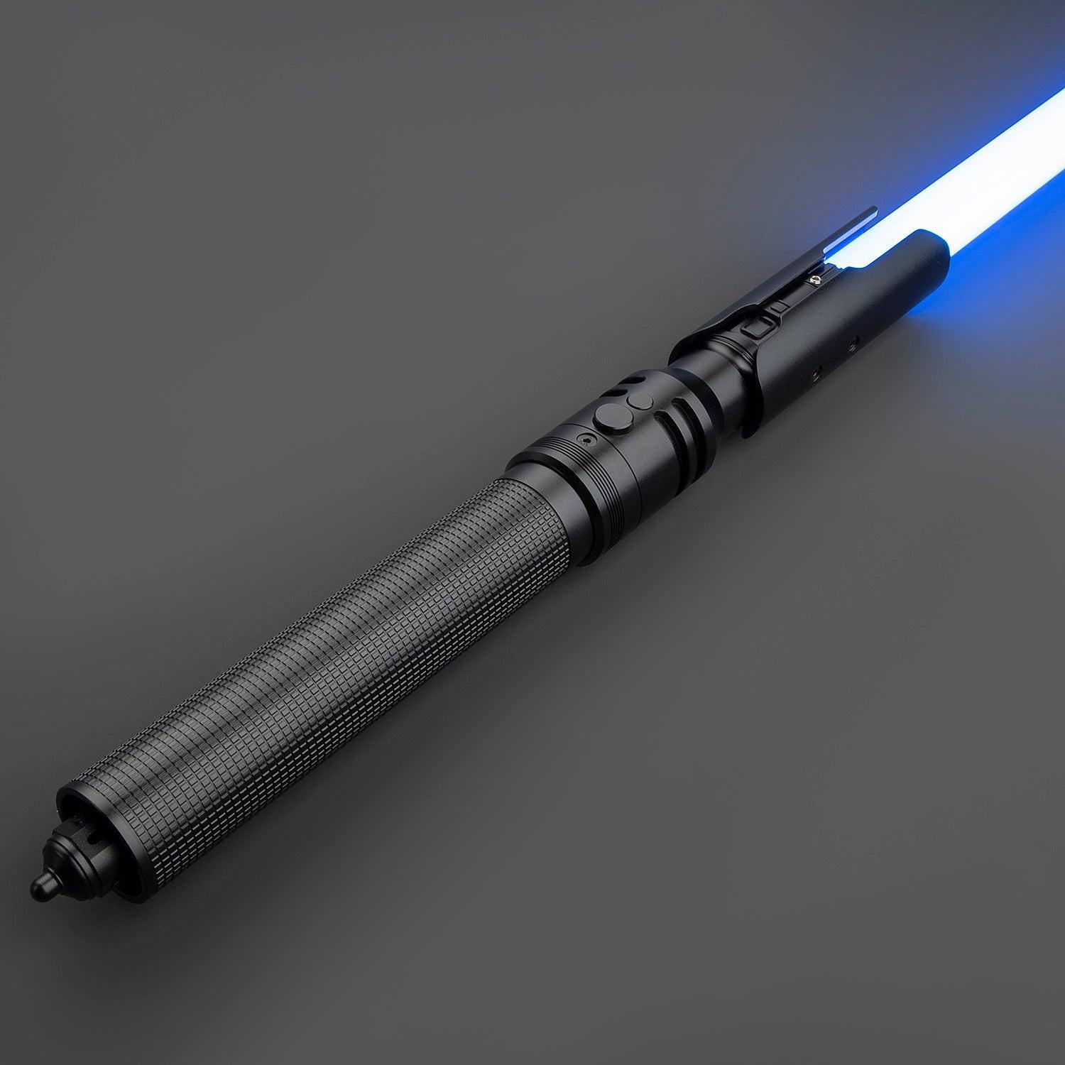 Fallen einfarbige Variante 2 – schwarzes Premium-Lichtschwert mit blauer Klinge