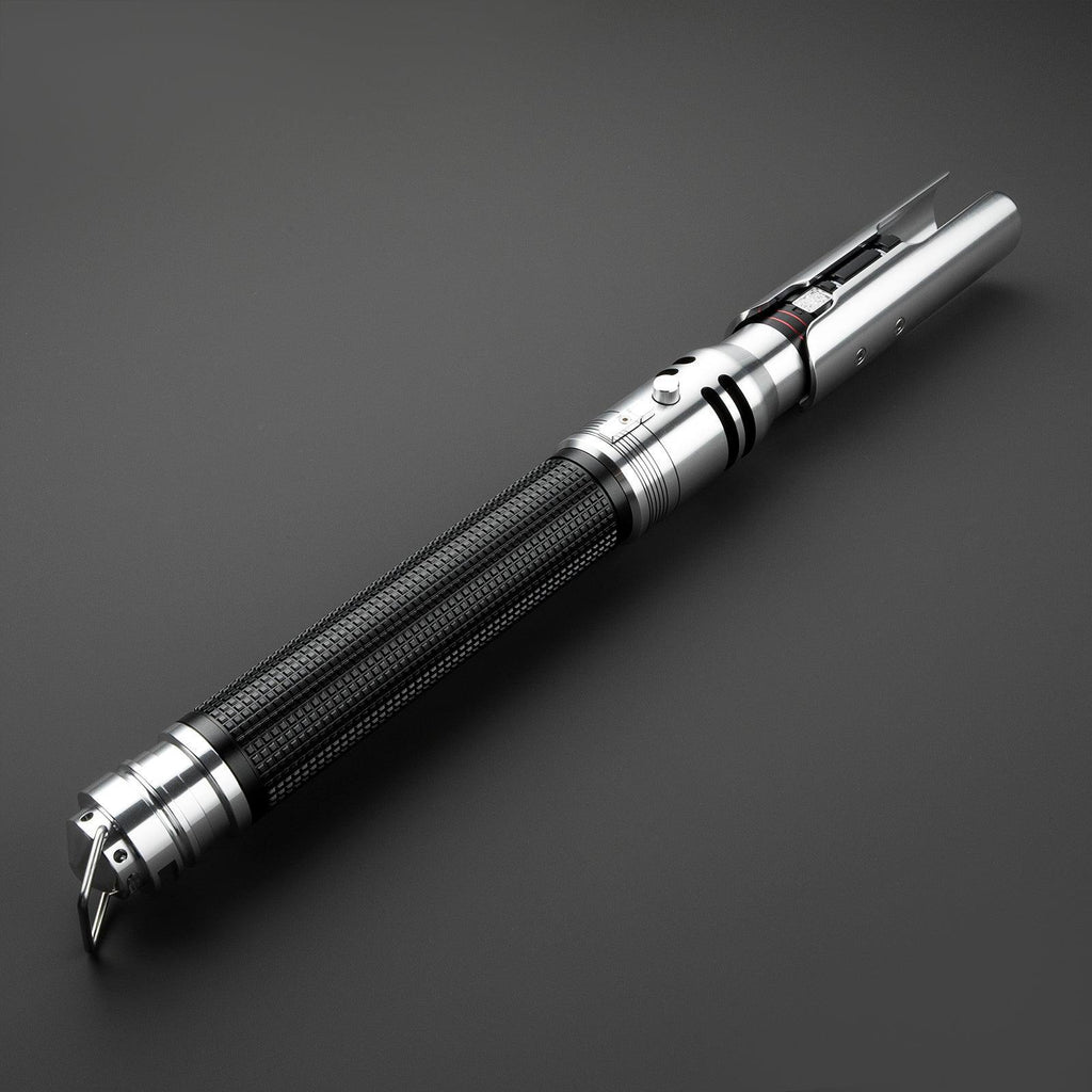 Survivor Lichtschwert in Silber und Schwarz – robustes Premium-Modell mit strukturiertem Griff