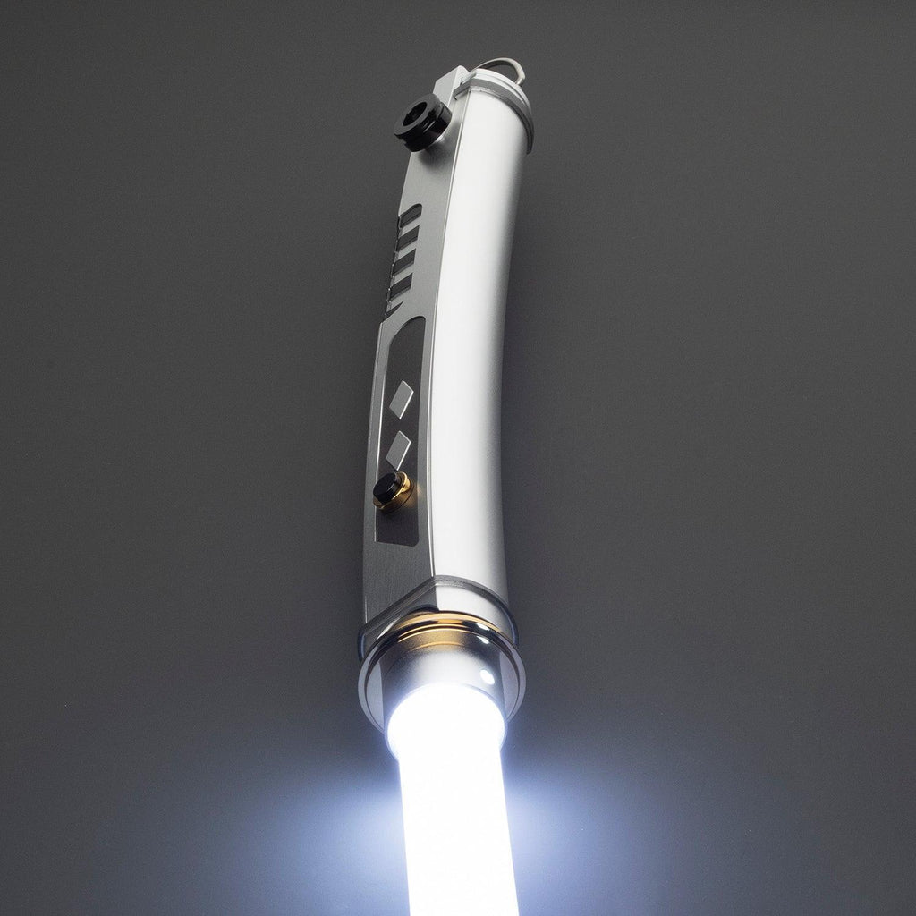 Fulcrum - Haupthand Lichtschwert in Silber mit leuchtender Klinge – Premium-Design