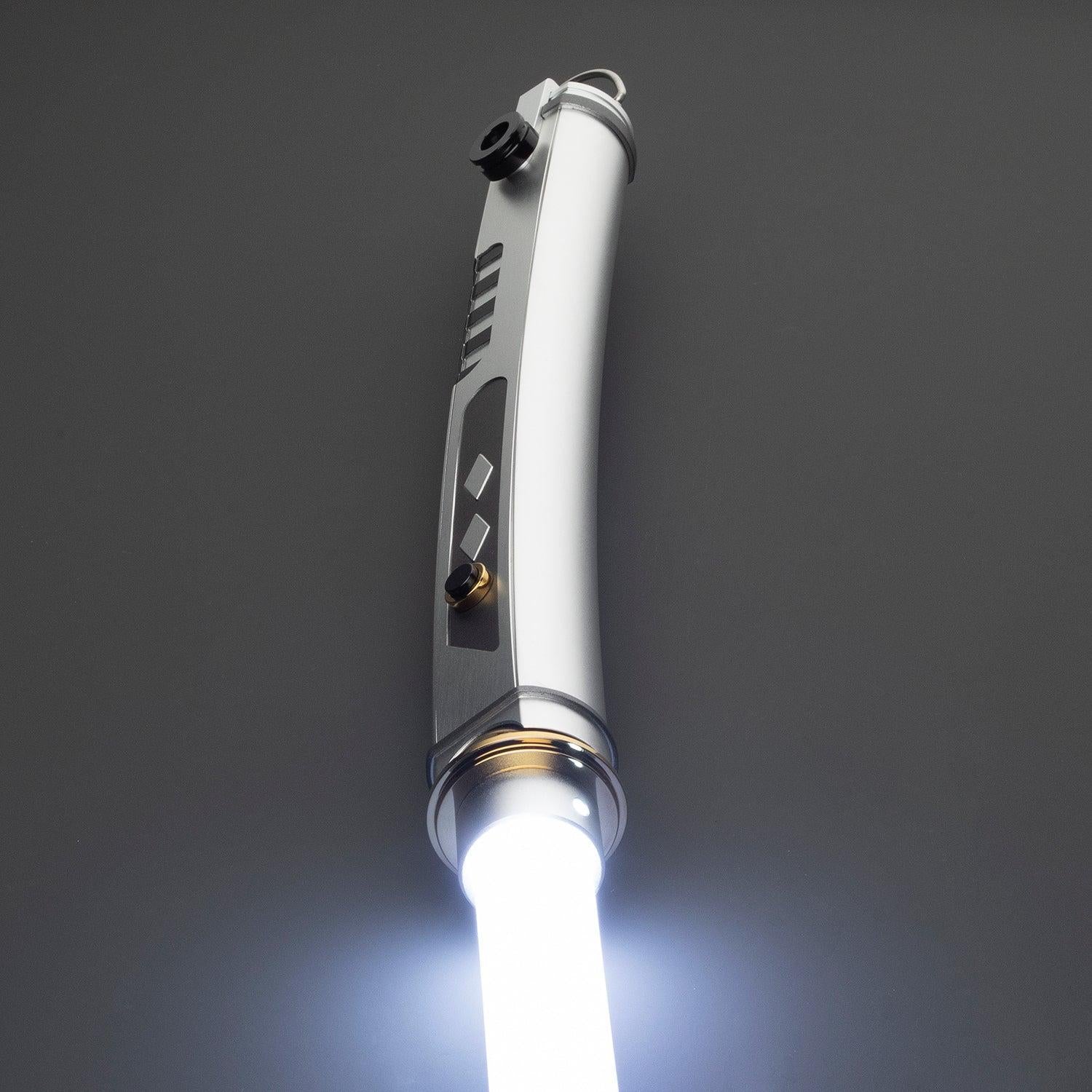 Fulcrum - Haupthand Lichtschwert in Silber mit leuchtender Klinge – Premium-Design