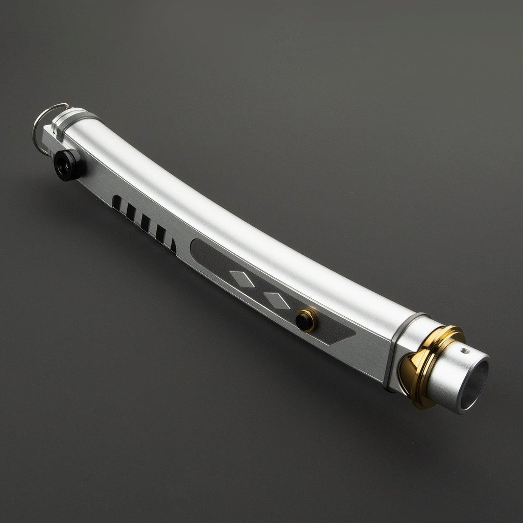 Fulcrum - Haupthand Lichtschwert in Silber und Gold – elegantes Premium-Design mit 7/8 Zoll Klinge