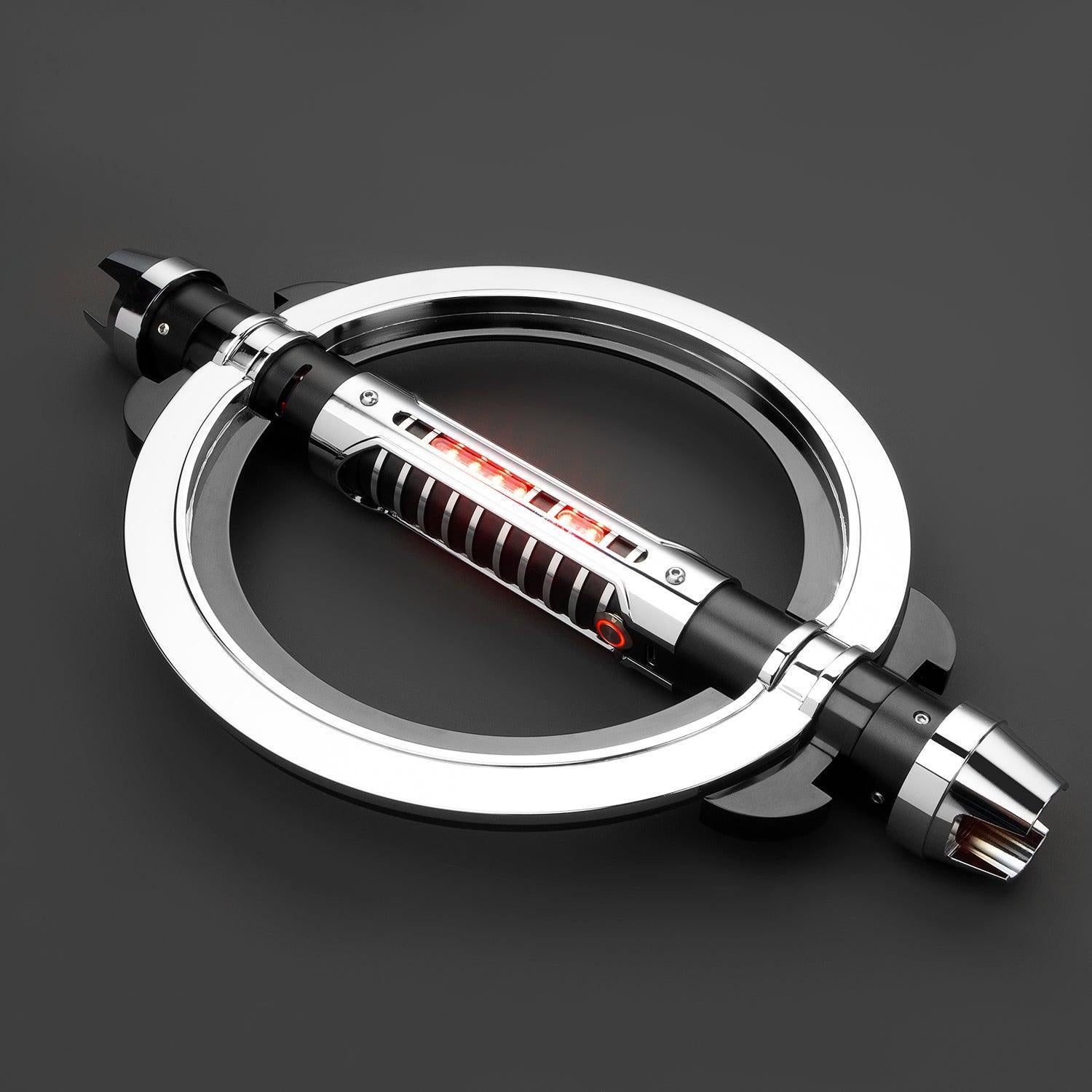 Das Purge Lichtschwert mit silbernem Ring und rotem Kern – Premium-Duellschwert