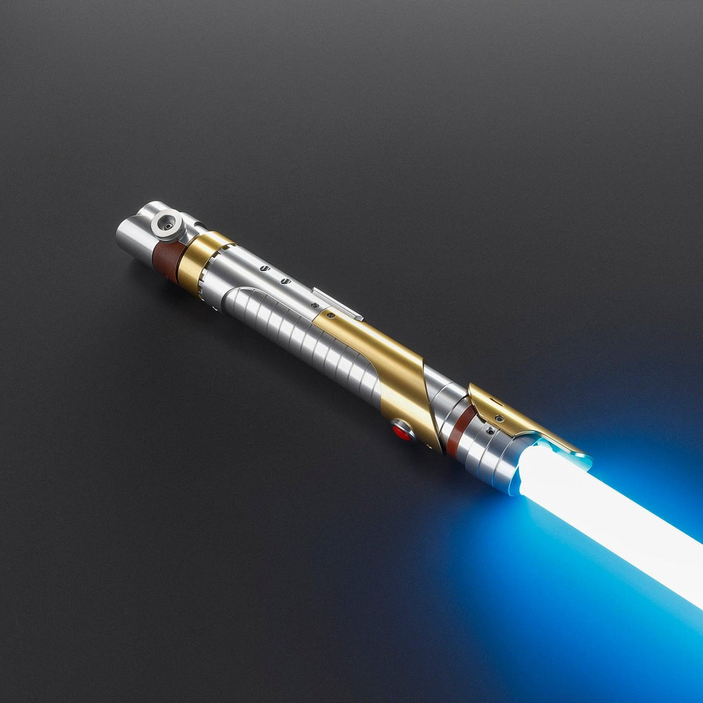 The Pirate Lichtschwert in Gold und Silber – duellfähiges Premium-Modell mit blauem Licht