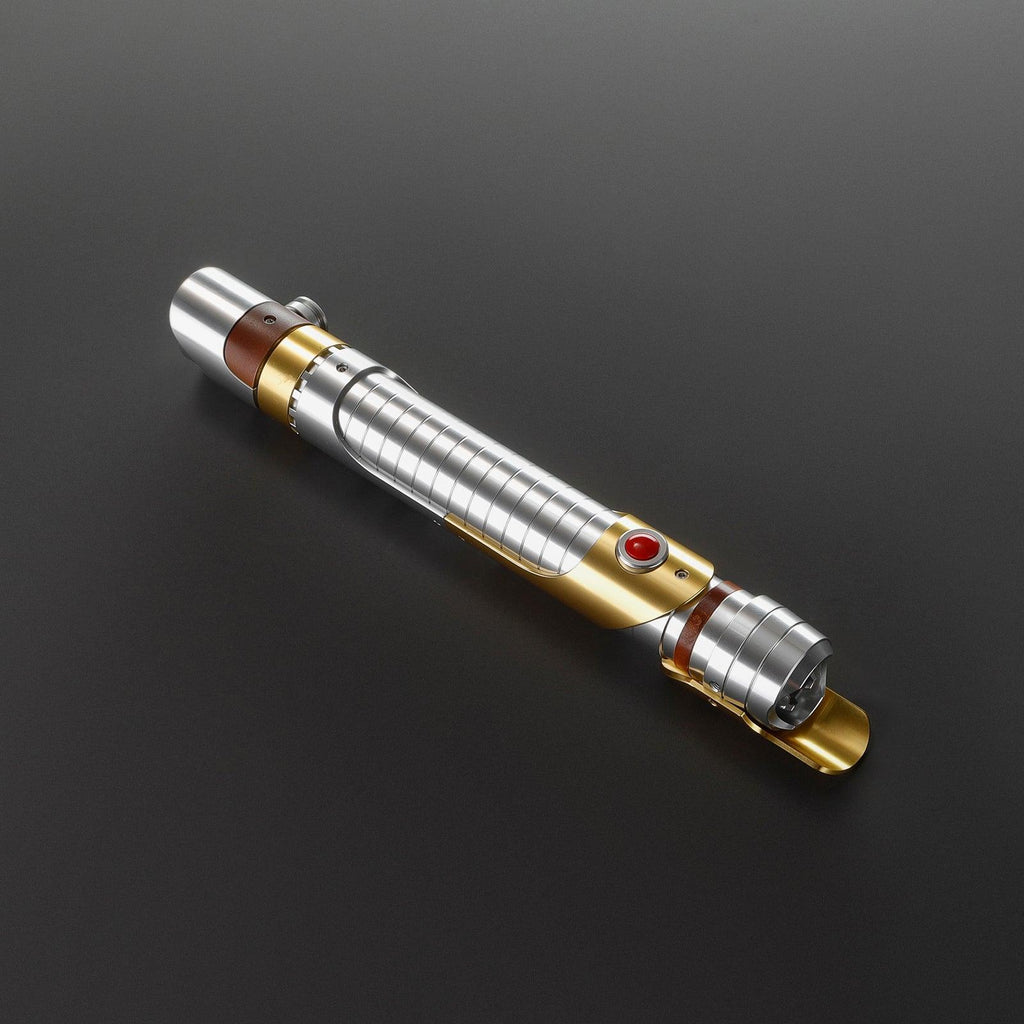 The Pirate Lichtschwert – elegantes Design mit gold-silbernem Hilt und rotem Knopf
