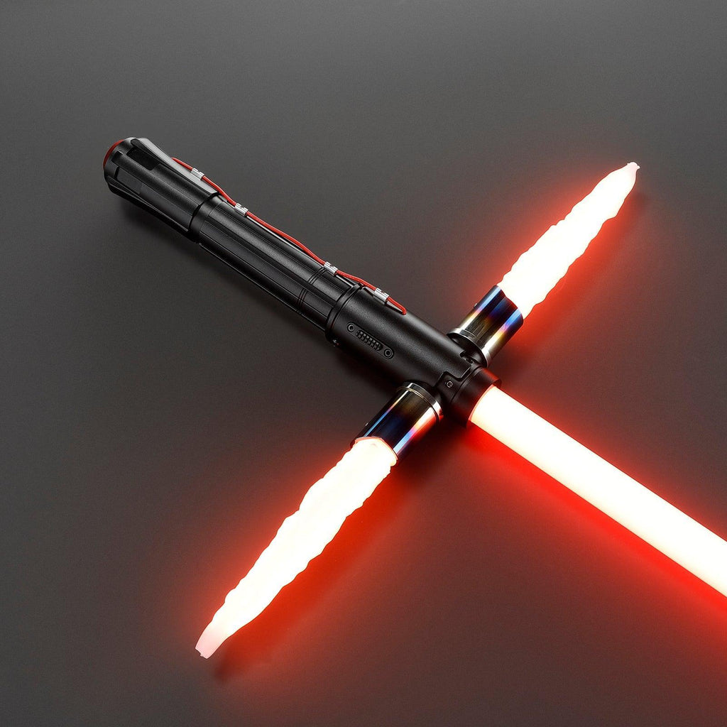 Das Knight Lichtschwert in Schwarz mit roter Klinge – duellfähiges Premium-Modell