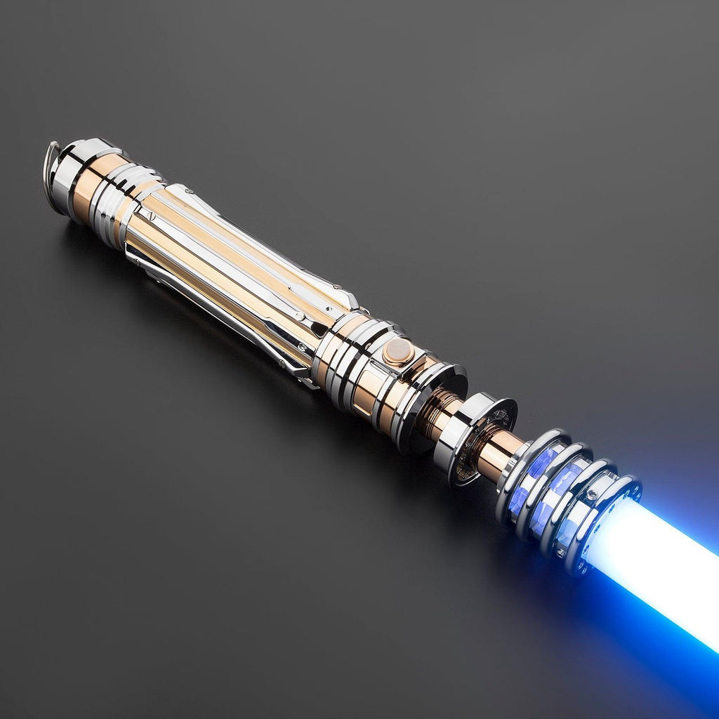 The Princess Lichtschwert mit silber-kupfernem Griff und blauer Klinge – elegantes Premium-Modell