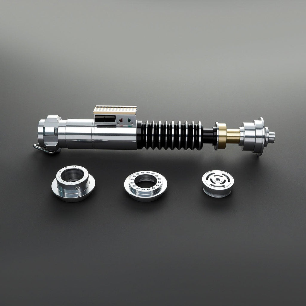 Hero Lichtschwert in Silber und Schwarz – zerlegbares Premium-Modell mit 1 Zoll Klingendurchmesser