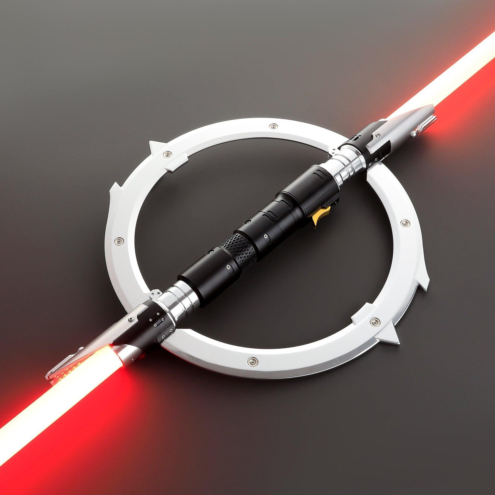 The Hunter Lichtschwert mit roter Klinge – klappbares, doppelseitiges Premium-Design