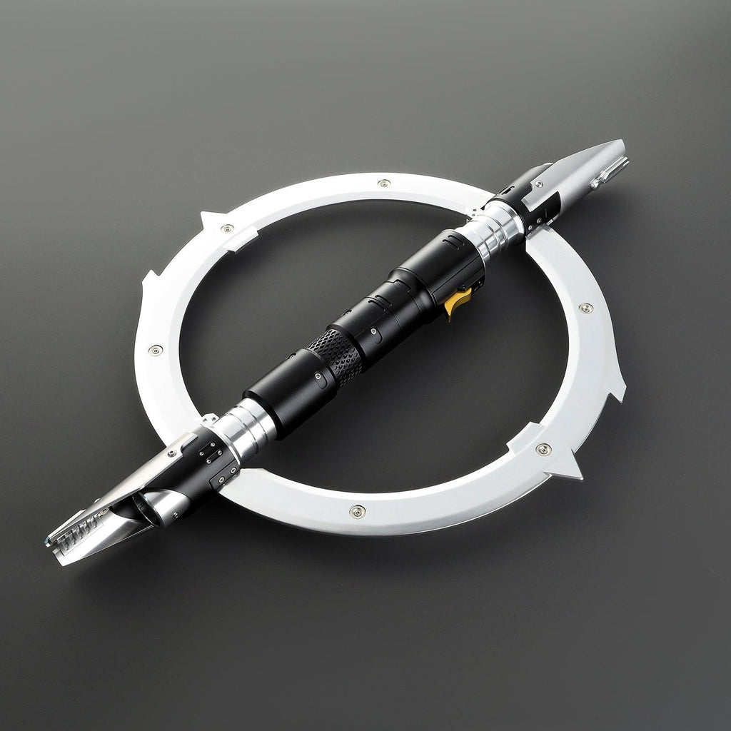The Hunter Lichtschwert in Schwarz-Silber – markantes Premium-Modell mit klappbarem Ring