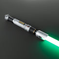 Heir - verwittert Lichtschwert mit grün leuchtender Klinge und Used-Look Griff