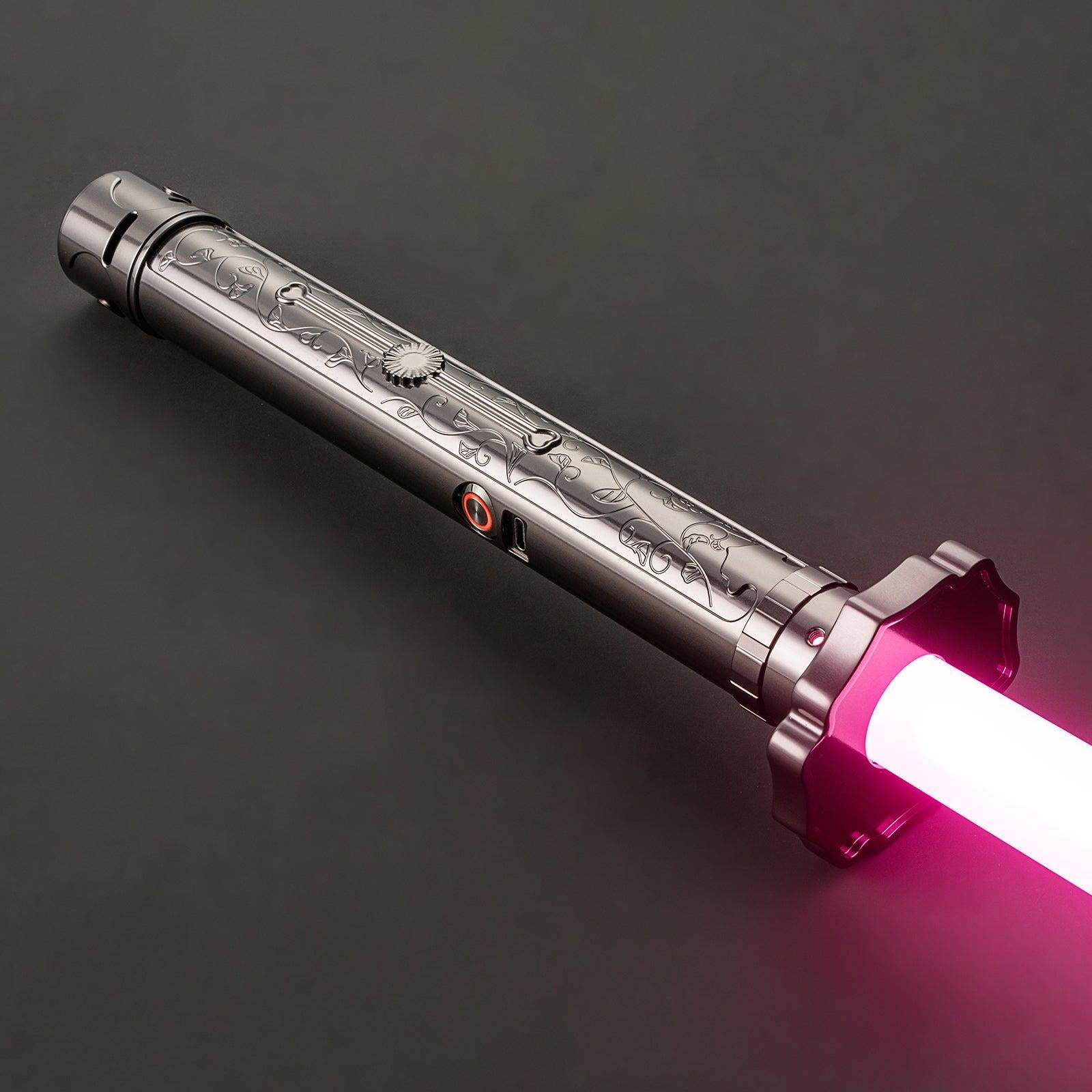 SEA4 Lichtschwert in Kupfer-Chrom – edles Premium-Modell mit Katana-Design und feinen Gravuren
