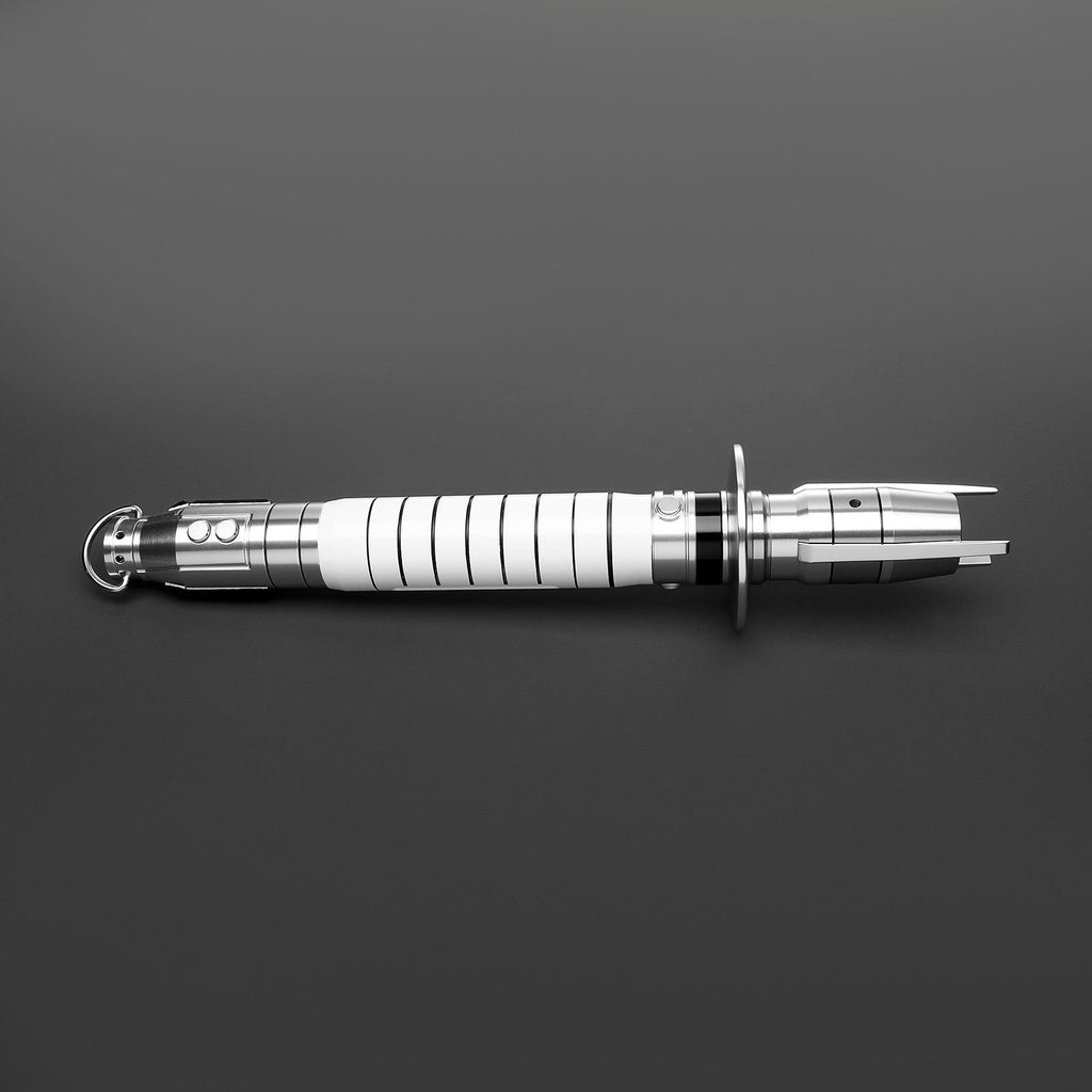 The Huntress Lichtschwert mit elfenbeinfarbenem Griff und schlankem, silbernem Design