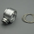 Silberne Covertec-Erweiterung aus Metall mit Gewinde und Unterlegscheiben für Lichtschwerter