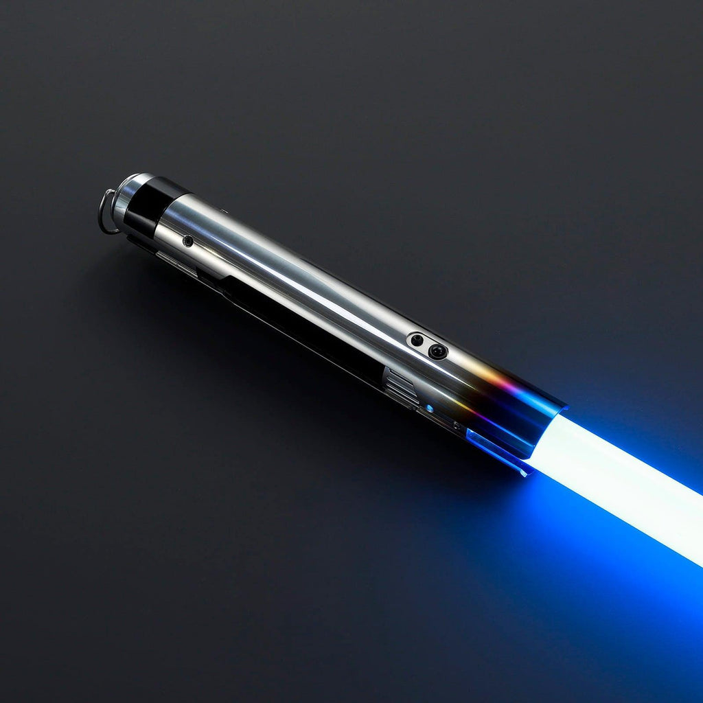 Sentinel Lichtschwert in Silber-Schwarz – Premium-Hilt mit leuchtend blauer Klinge