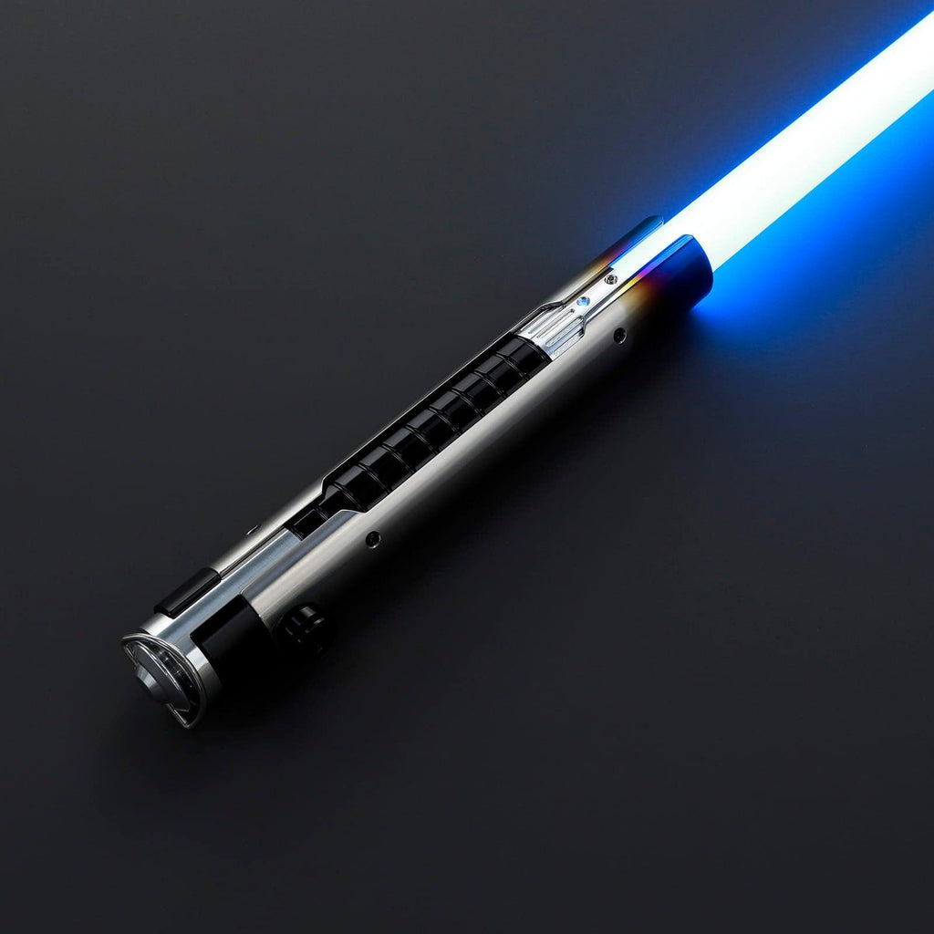 Sentinel Lichtschwert in Silber und Blau – hochwertiges Premium-Modell mit 1 Zoll Klinge