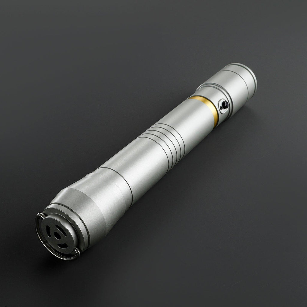 Wayseer Lichtschwert in Silber – elegantes Premium-Modell mit goldenem Akzent