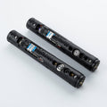 Zwei schwarze XenoV3-Pixel Kit Cores mit sichtbarem Pixel Board und Neopixelklinge
